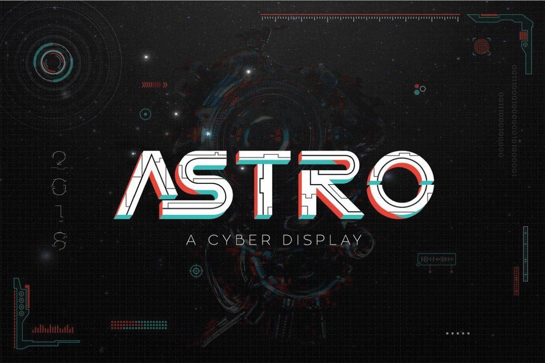 Astro - Futuristic Cyberpunk Font