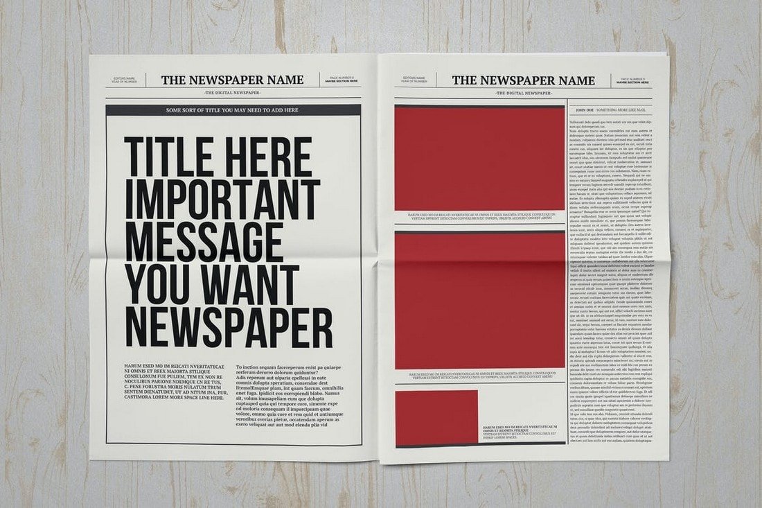 Classic A3 Newspaper Affinity Publisher Template