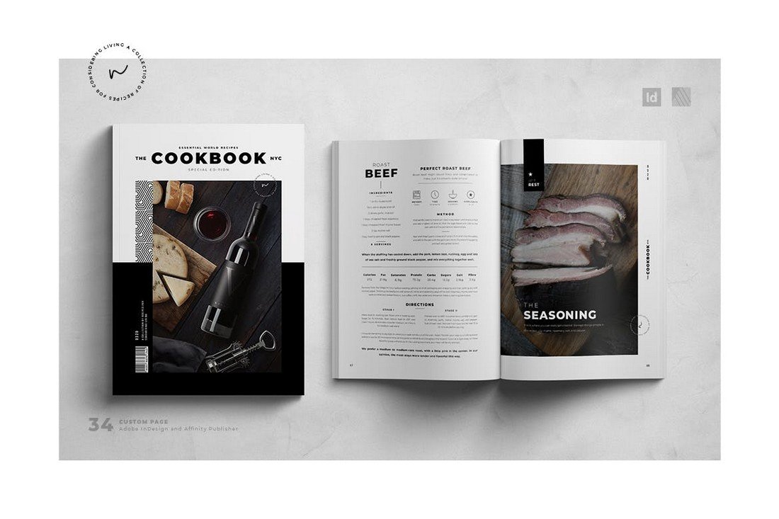 Cookbook & Recipe Book Affinity Publisher Template