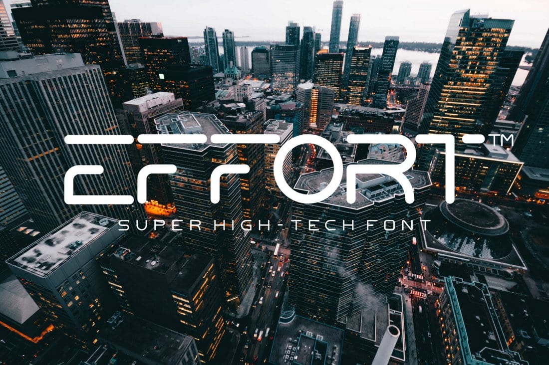 Effort - Free High-Tech Space Font