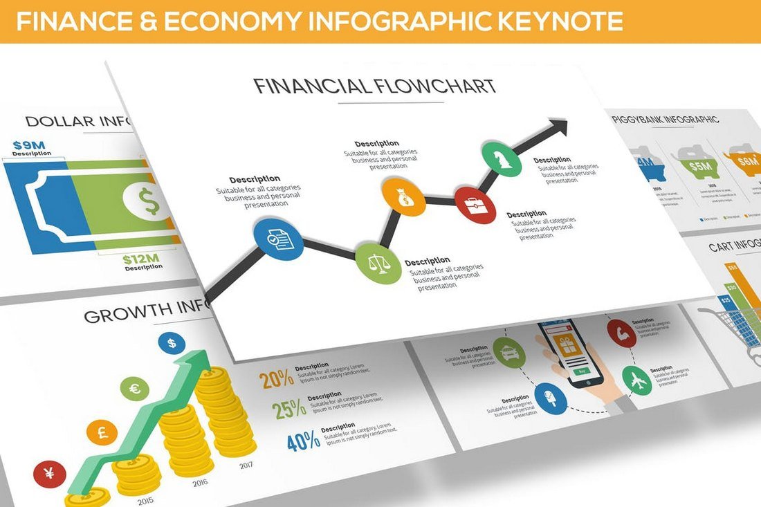 Finance & Economy Infographic for Keynote