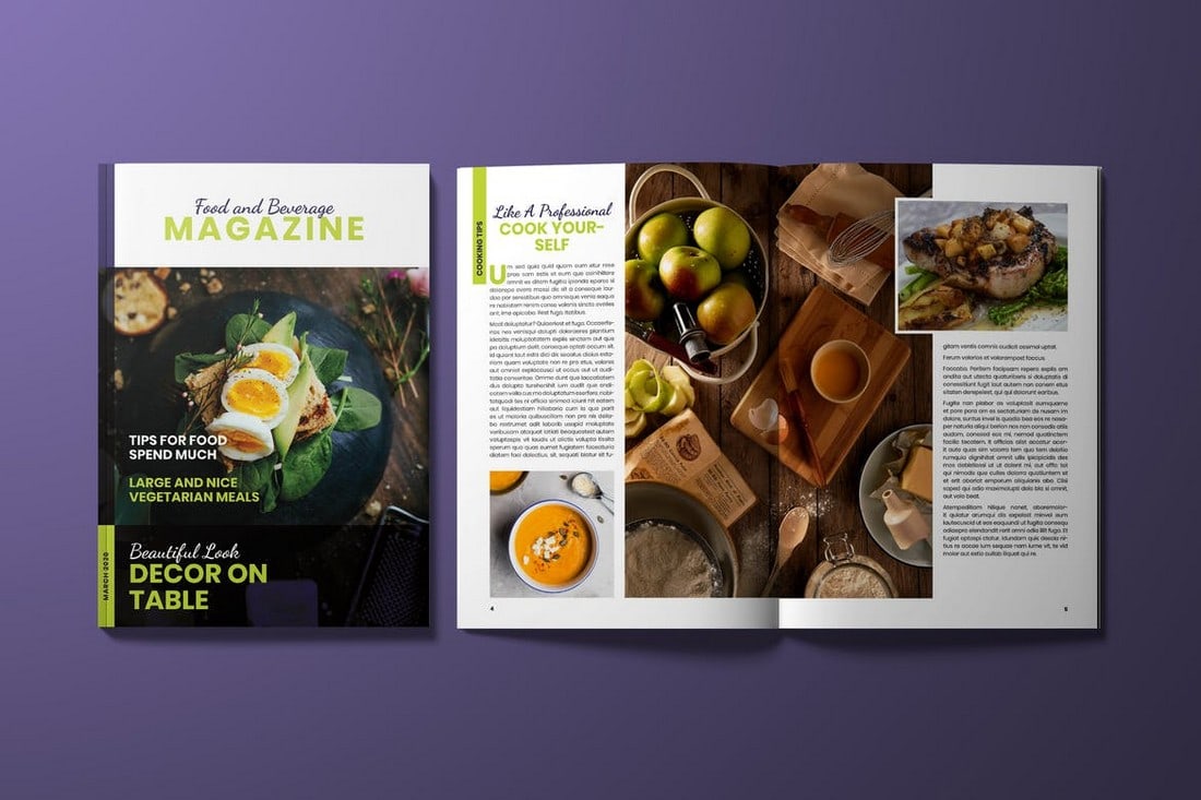 Food Magazine InDesign Template