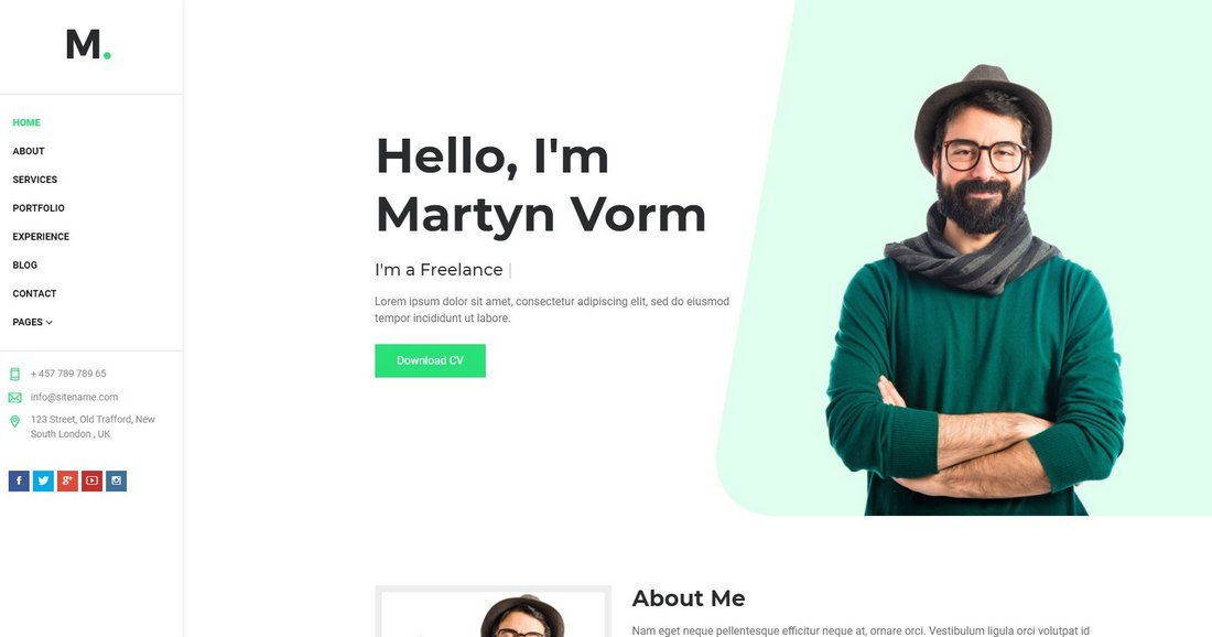 Martyn - Resume & Portfolio HTML Template