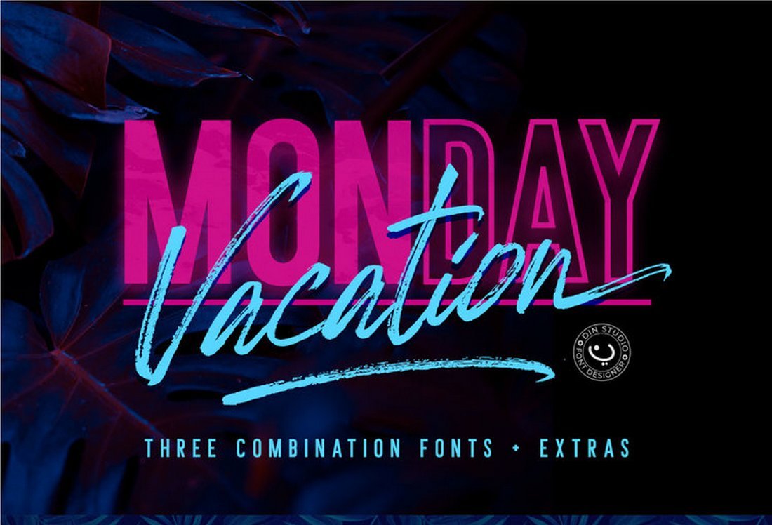 Monday Vacation - Free Font Duo