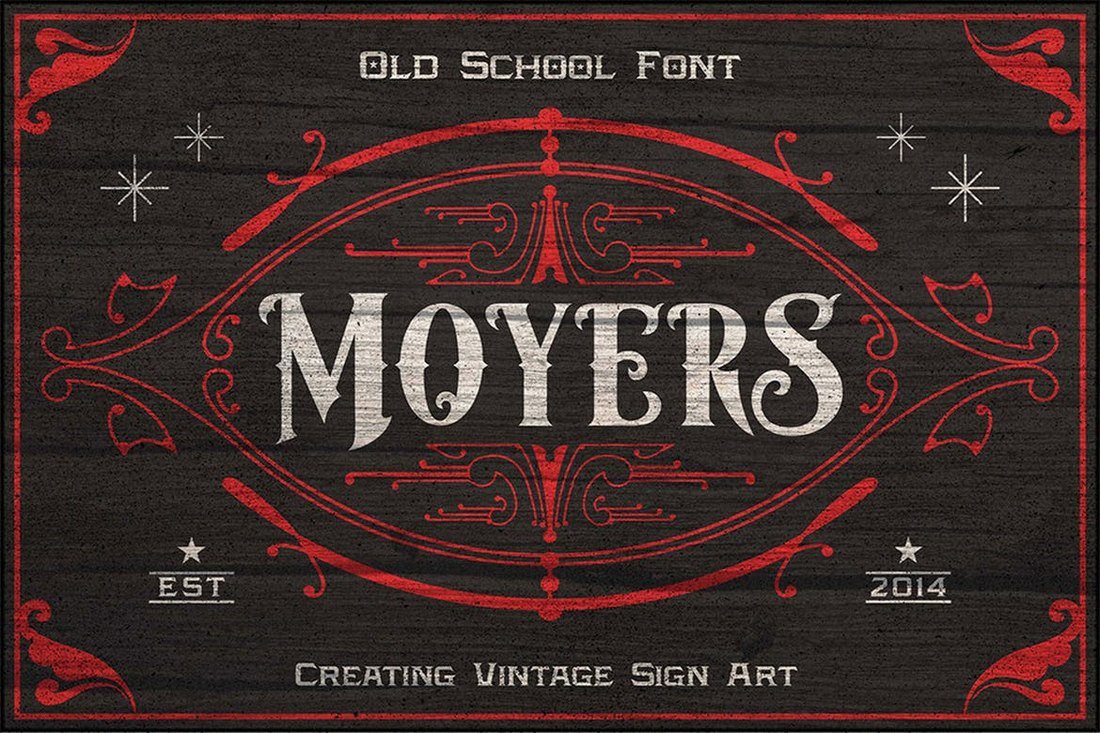 Moyers - Vintage Tattoo Font