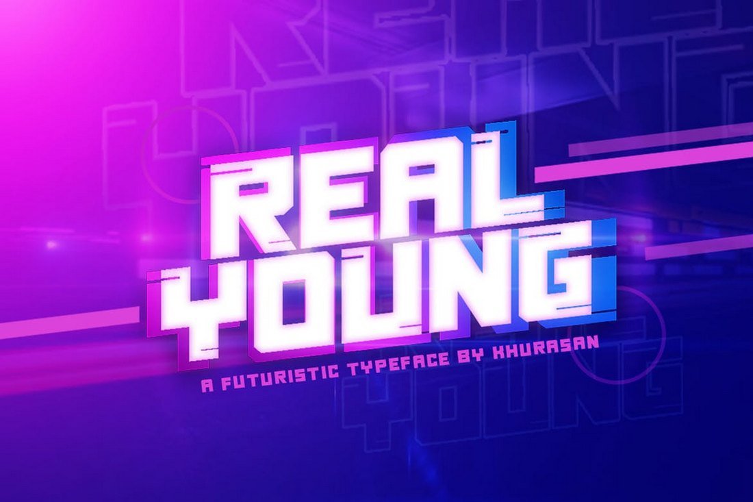 Real Young - Futuristic Font