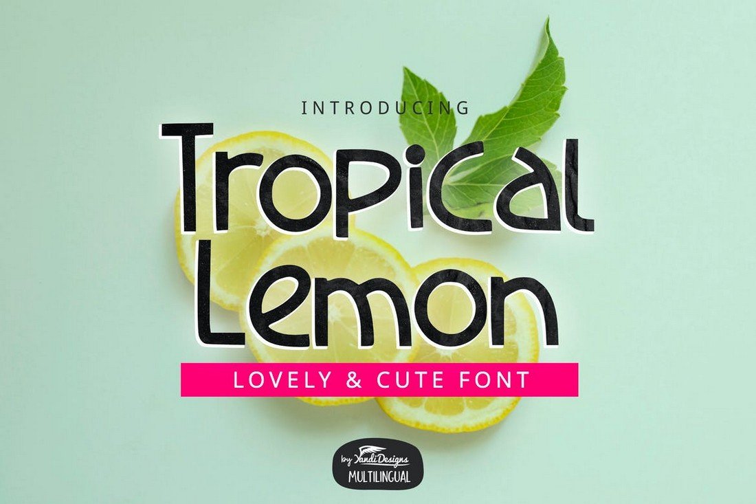 Tropical Lemon - Font For Food Videos