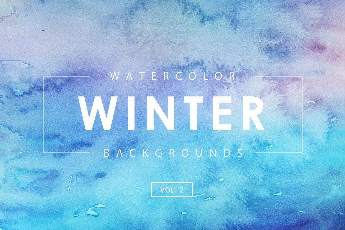 Winter Watercolor Backgrounds