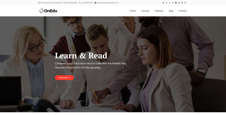 Onedu - Education Courses LMS WordPress Theme.