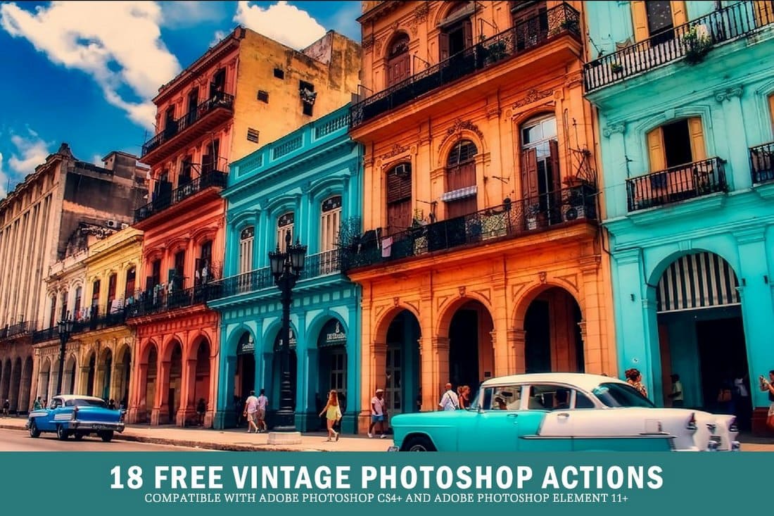 18 Free Vintage Photoshop Actions