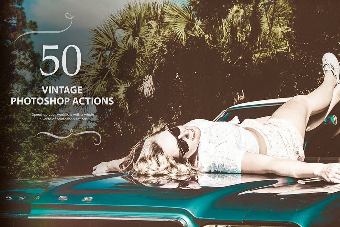 50 Vintage Photoshop Actions