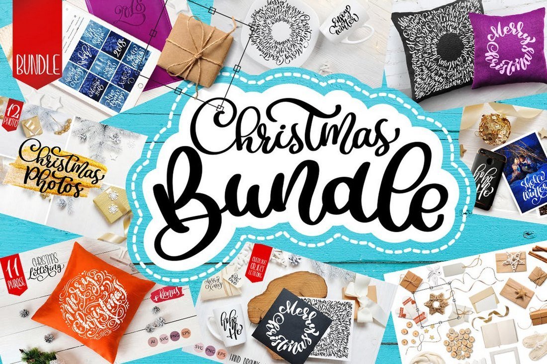Christmas Overlays, Cliparts, & Graphics Bundle