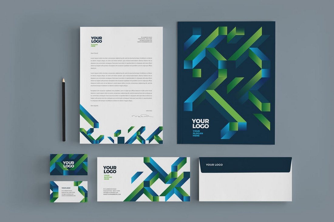 Cool Modern Colorful Stationery Template