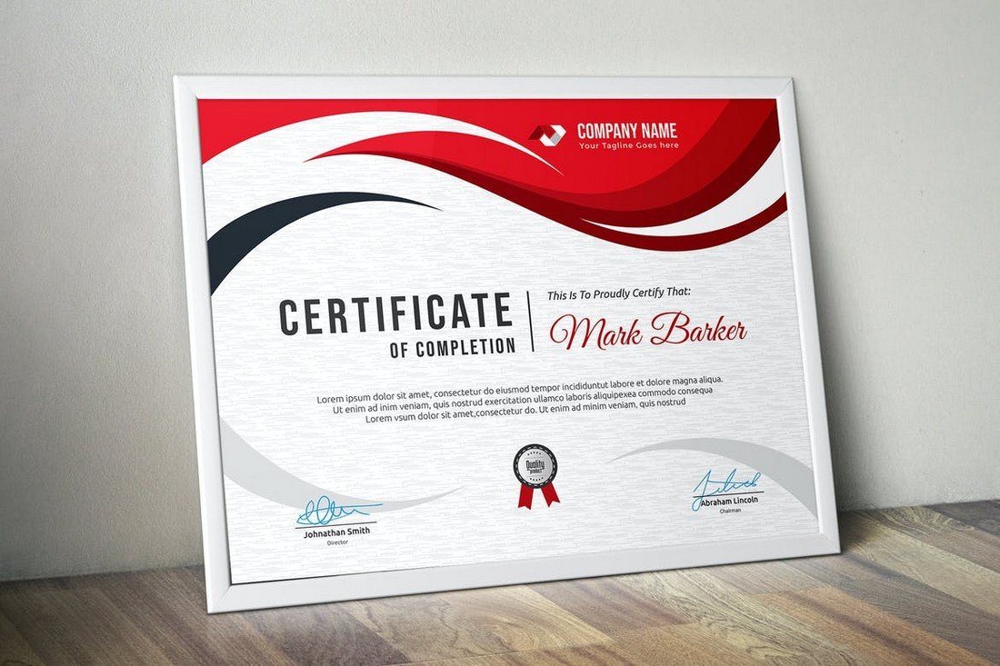 Corporate Certificate Template With Clean Design