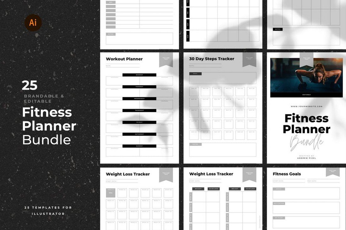 Fitness Planners & Tracker Templates