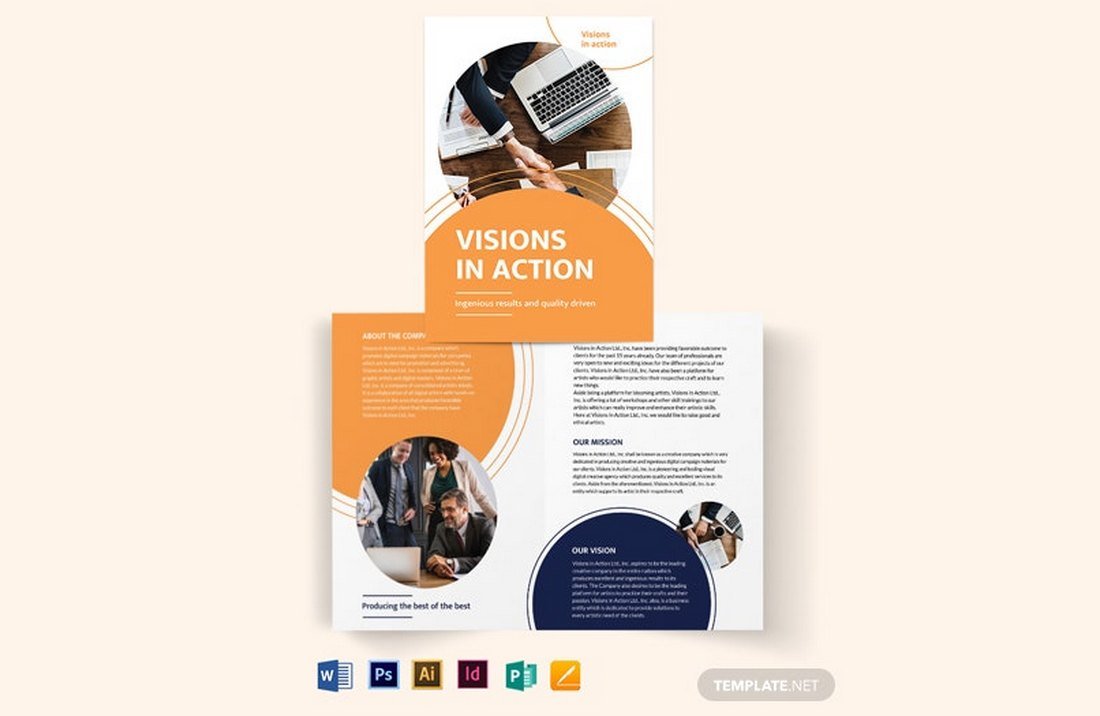 Free Business Proposal Bi-Fold Brochure Template