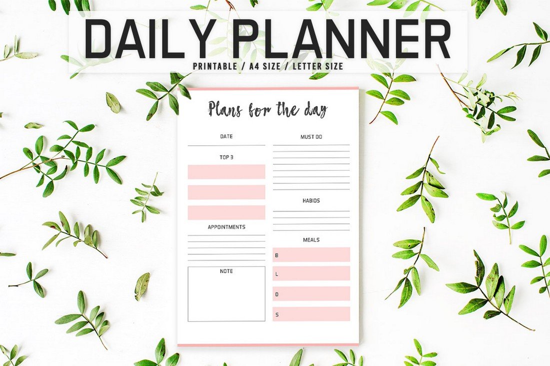 Free Colorful Daily Planner Printable Template