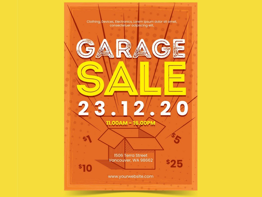 Free Garage Sale Flyer & Poster Template