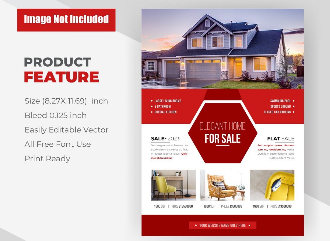 Free House for Sale Flyer Template
