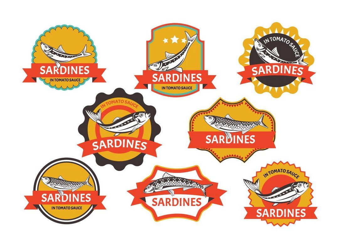 Free Sardines Tin Label Templates