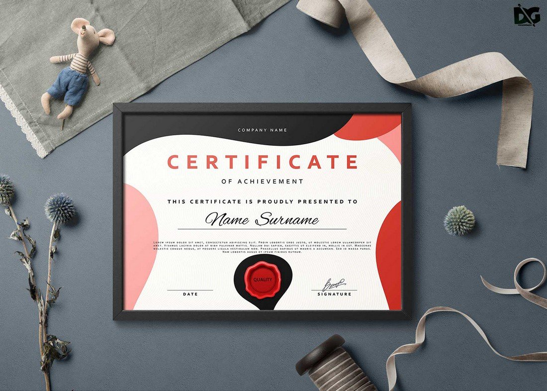 Free Training Certificate EPS Template