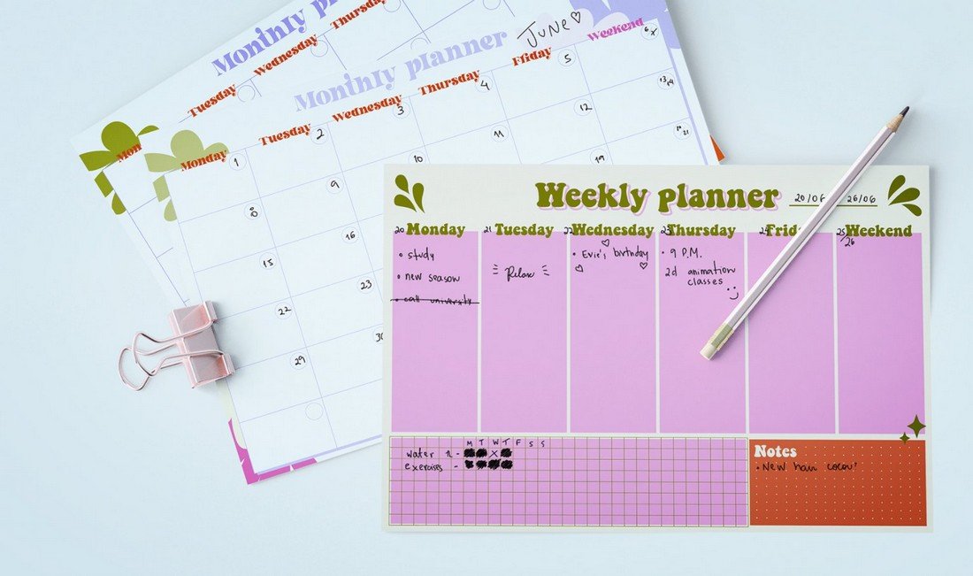 Free Weekly and Monthly Planner Template