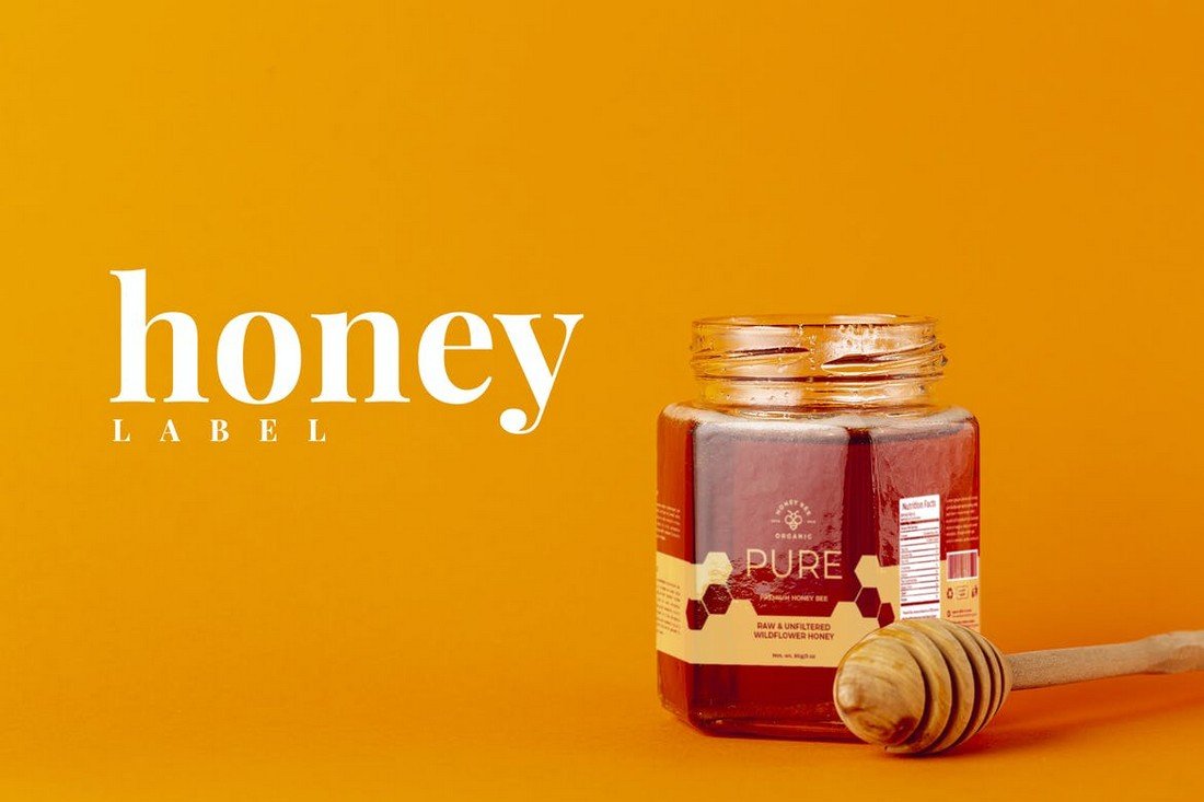 Honey Jar Label Design Template