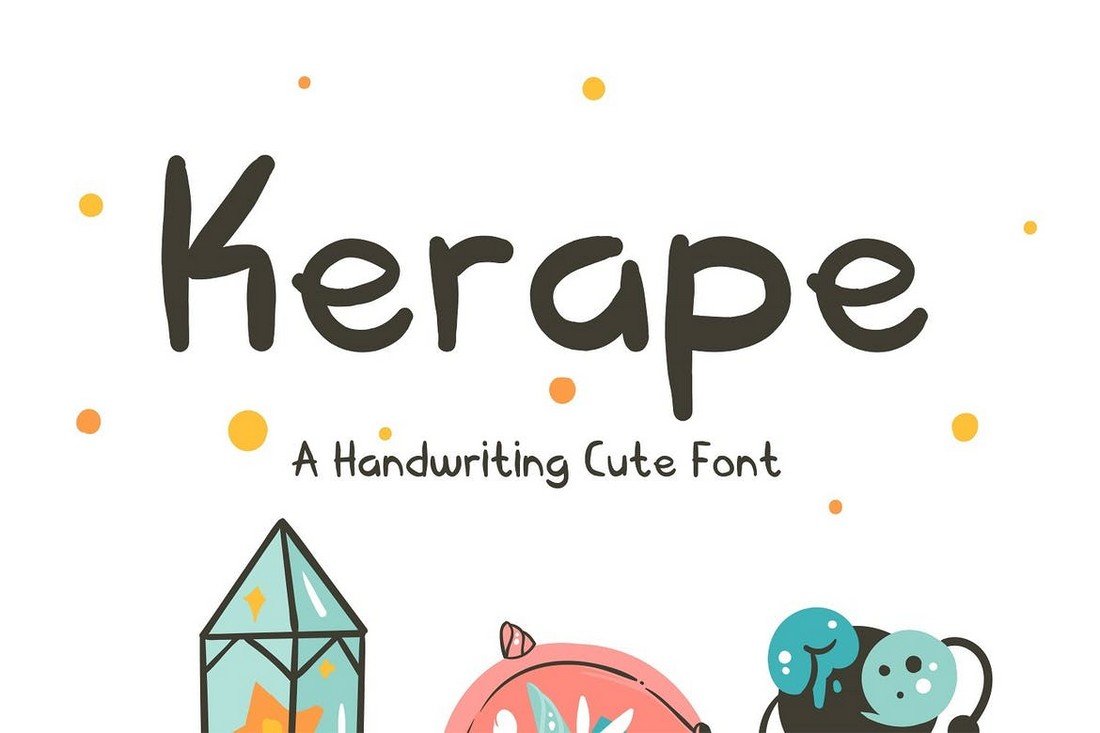 Kerape - Cute Handwriting Procreate Font