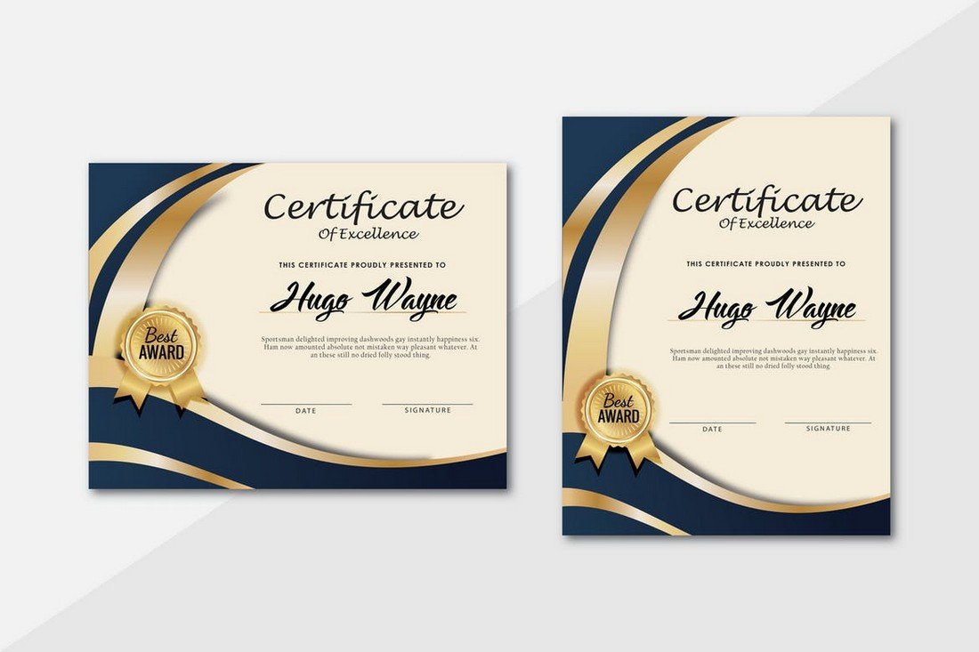 Modern & Corporate Certificate Template