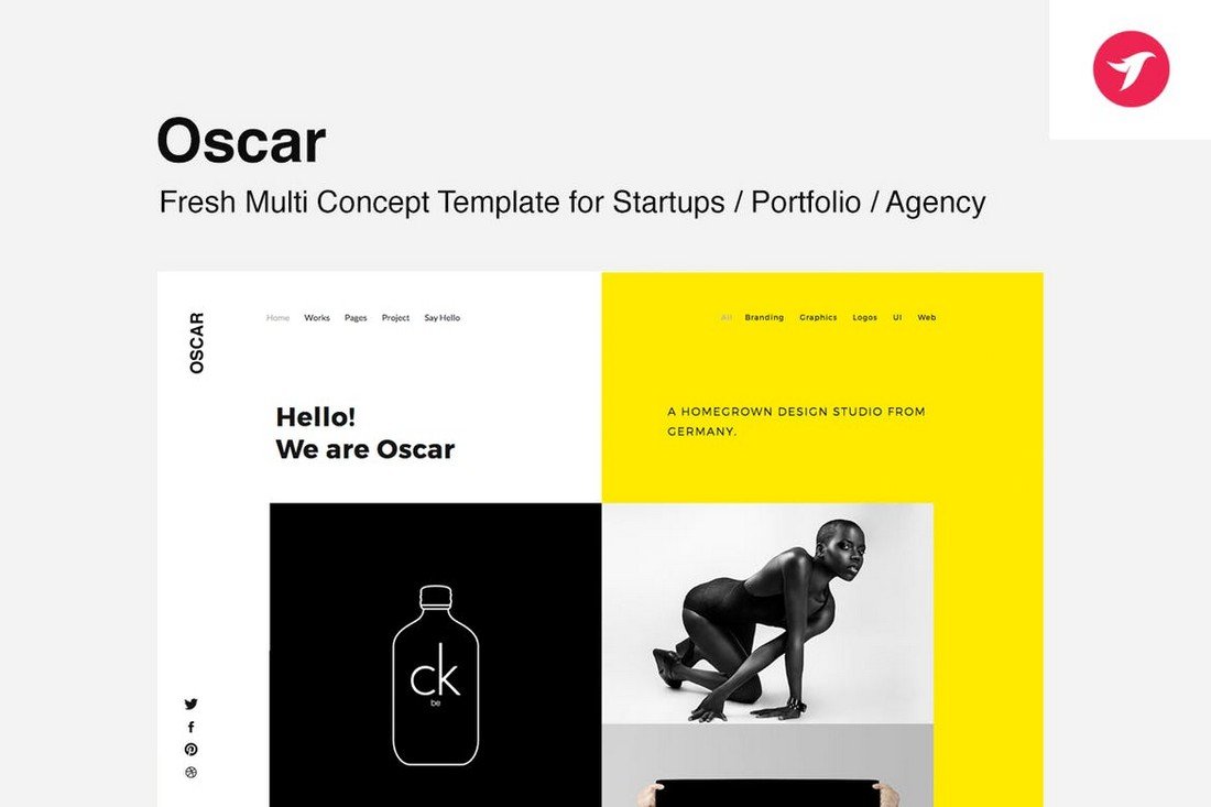 Oscar - Template for Startups, Portfolio & Agency