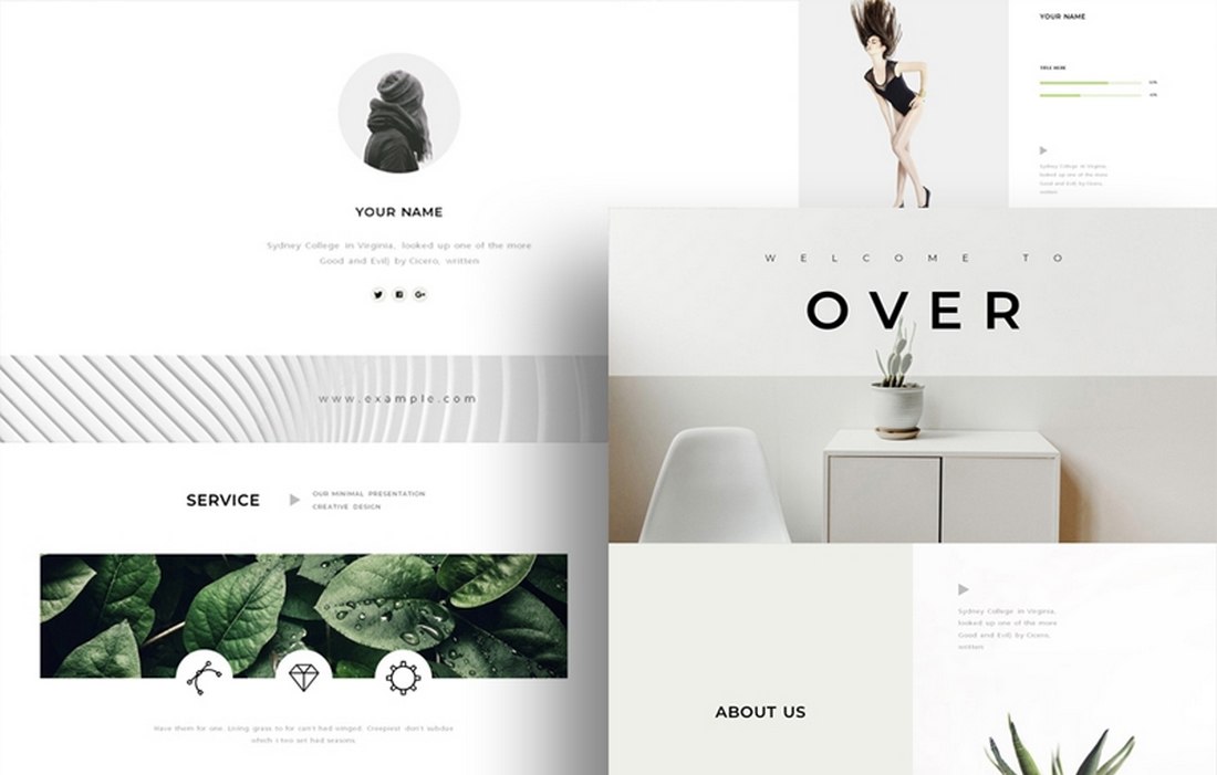 The Over - Free Minimal Keynote Template