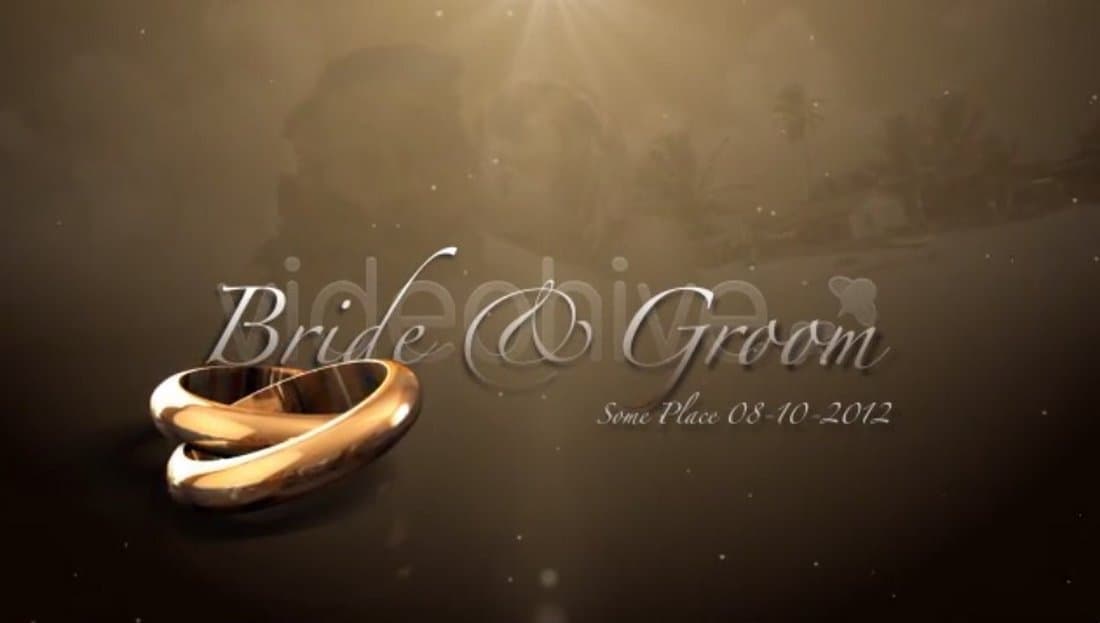 Wedding Rings Intro After Effects Template