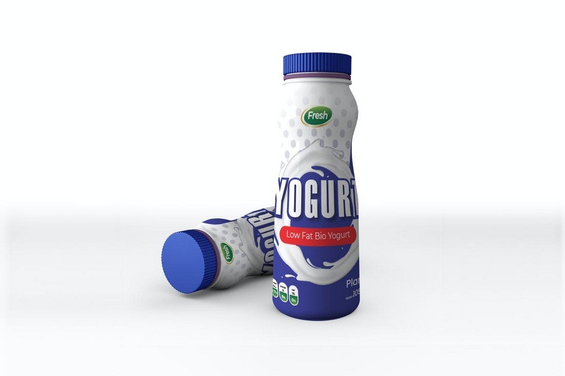 Yoghurt Bottle Label Template