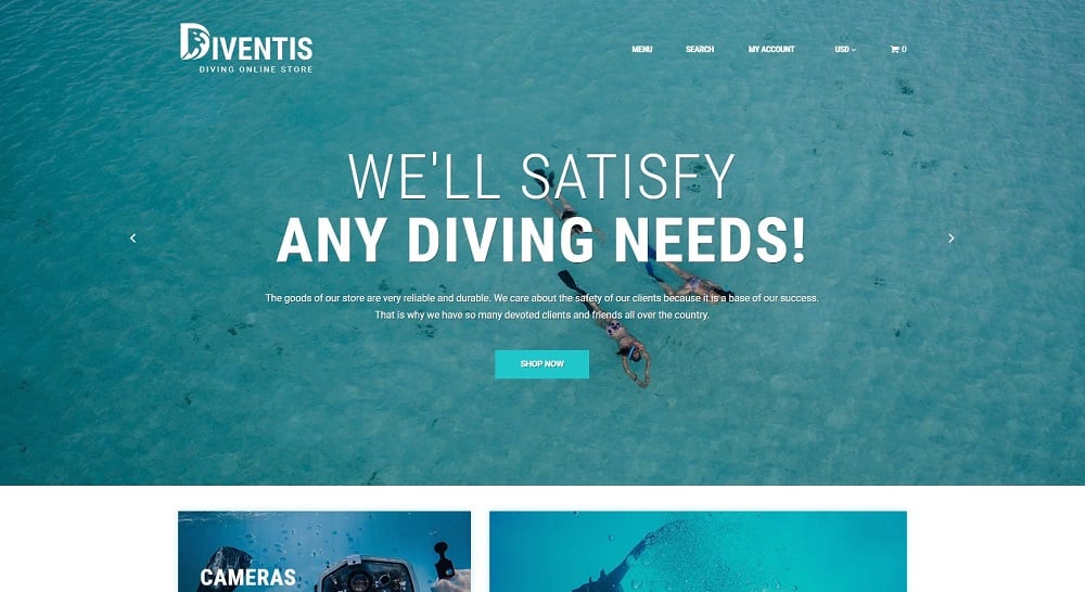Diventis - Diving Equipment Online Store Shopify Theme