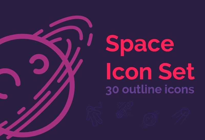 30 Space Iconset Template