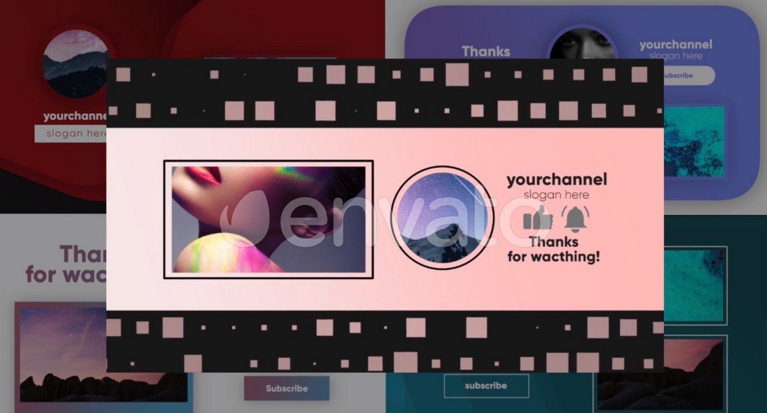5 YouTube End Cards FCP Pro Templates