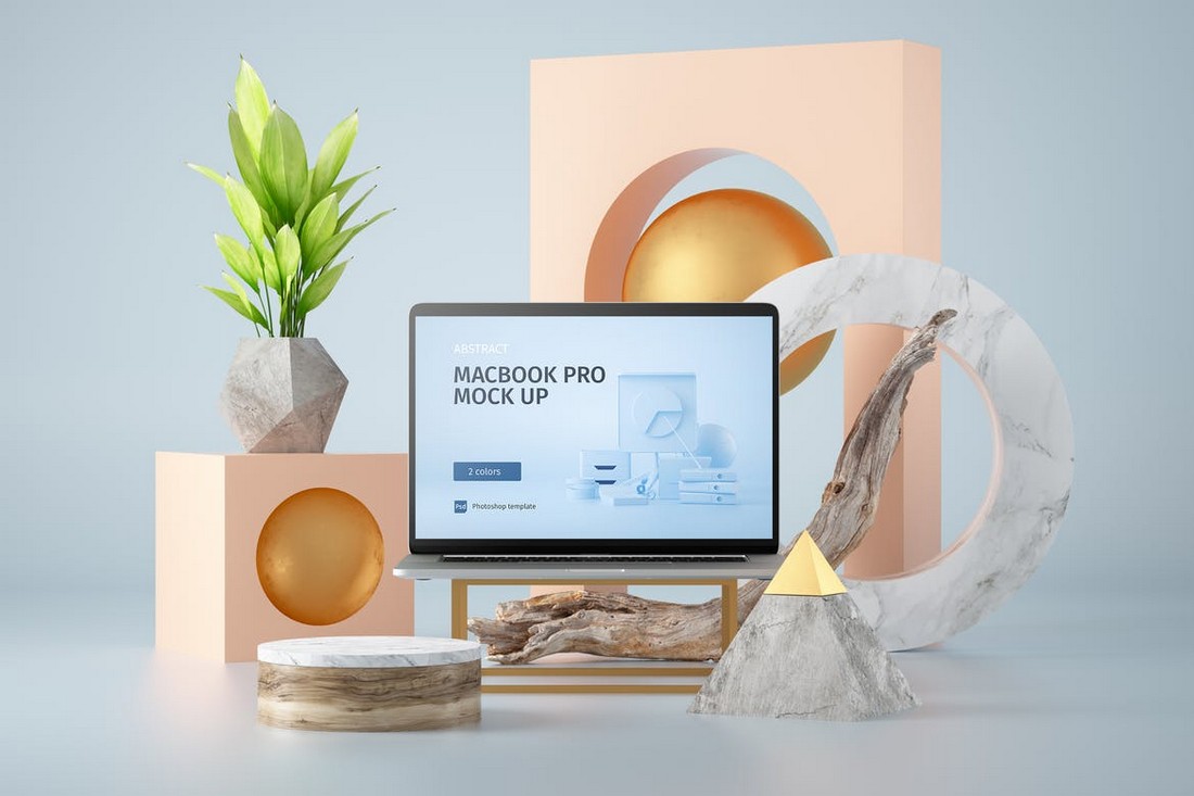 Abstract MacBook Pro Mockup