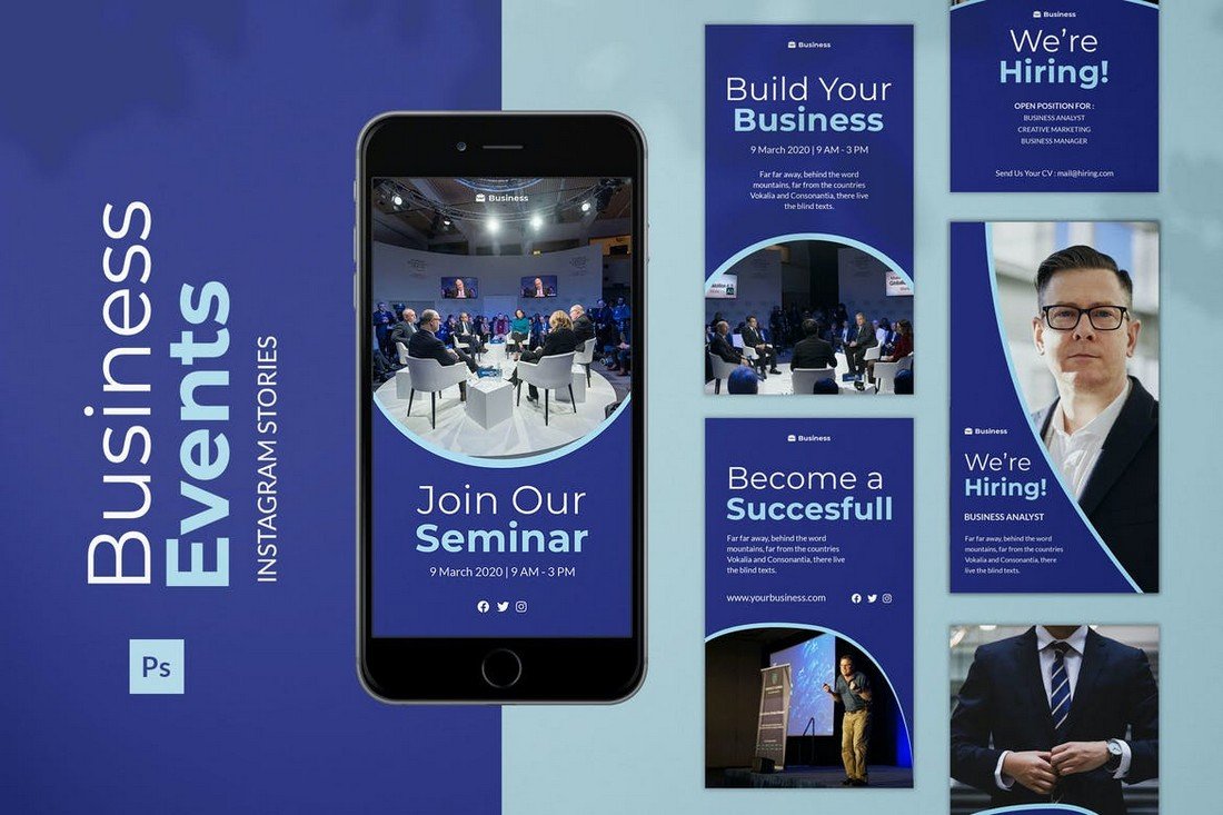 Business Events Instagram Story Templates Kit