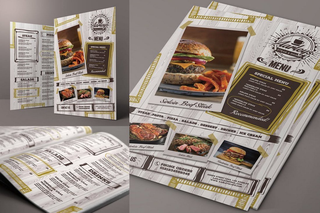 Cafe Food and Drink Menu Template