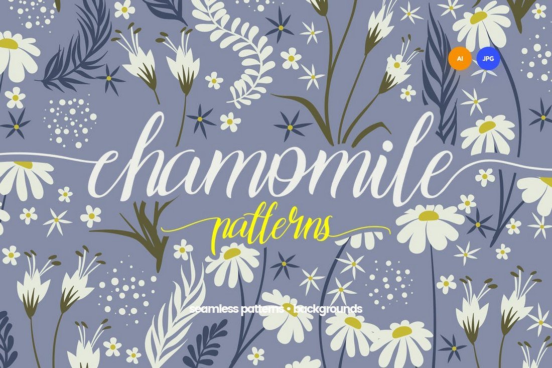 Chamomile - Seamless Patterns Floral Backgrounds