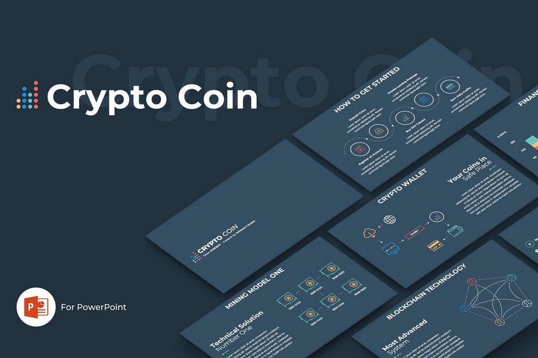 Crypto Coin - Technology Powerpoint Template