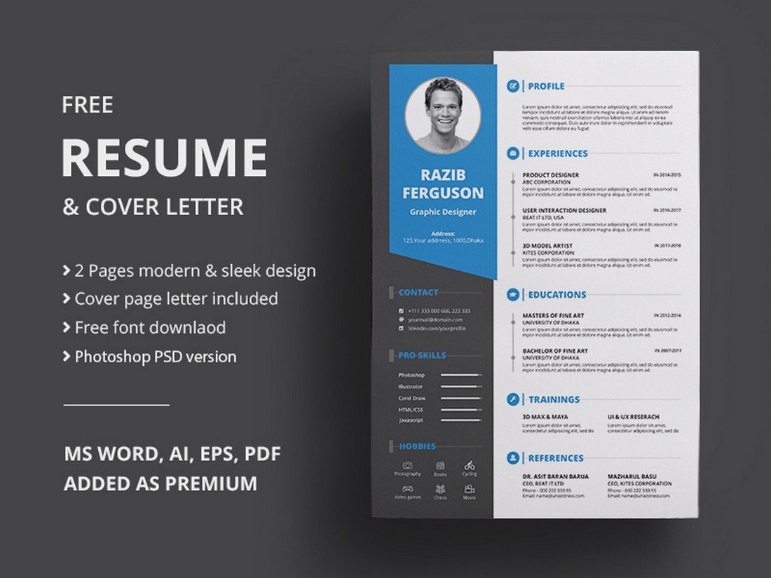 Free Modern Resume + Cover Letter Template