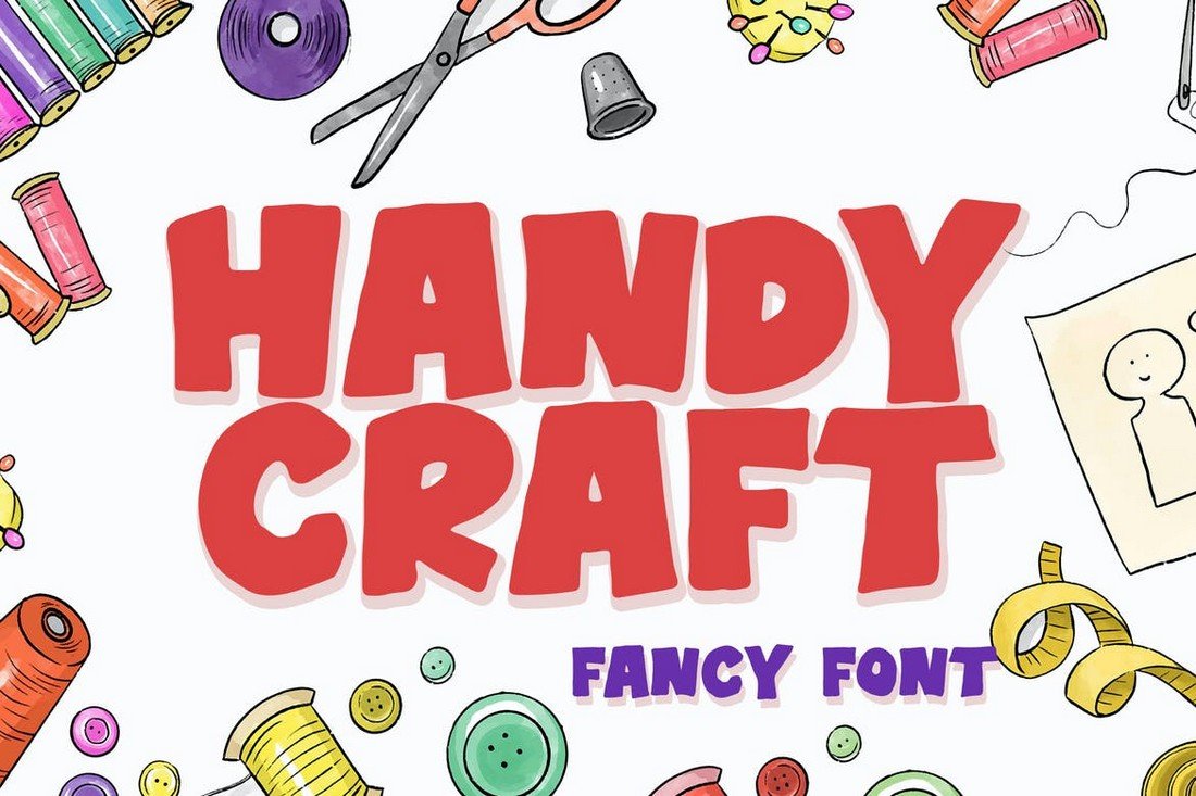 Handy Craft - Chunky Cartoon Font