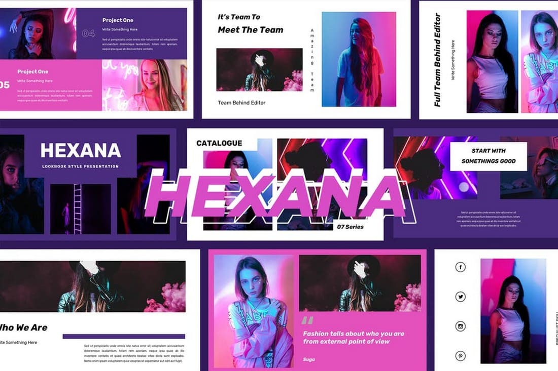 Hexana - Trendy Powerpoint Presentation
