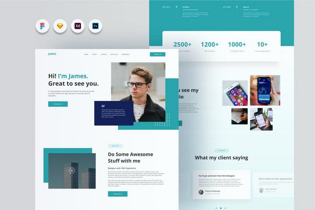 Joyboy - Personal Website Template for Adobe XD
