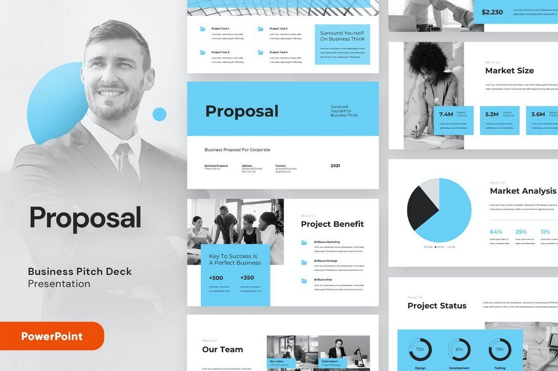 Minimal Business Proposal Powerpoint Template