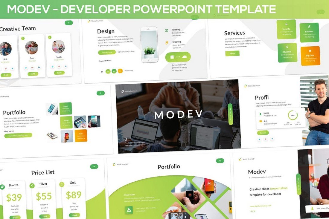 Modev Powerpoint - Developer Presentation Template