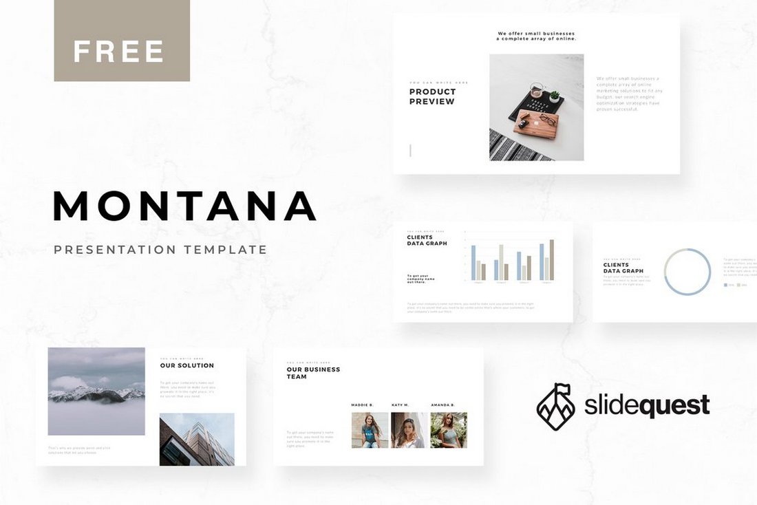 Montana Minimal Free Presentation Template