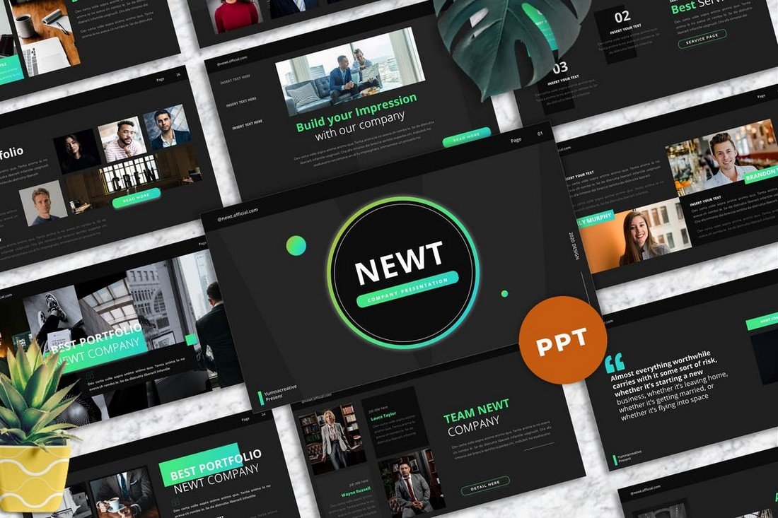 Newt - Company Profile Powerpoint Template