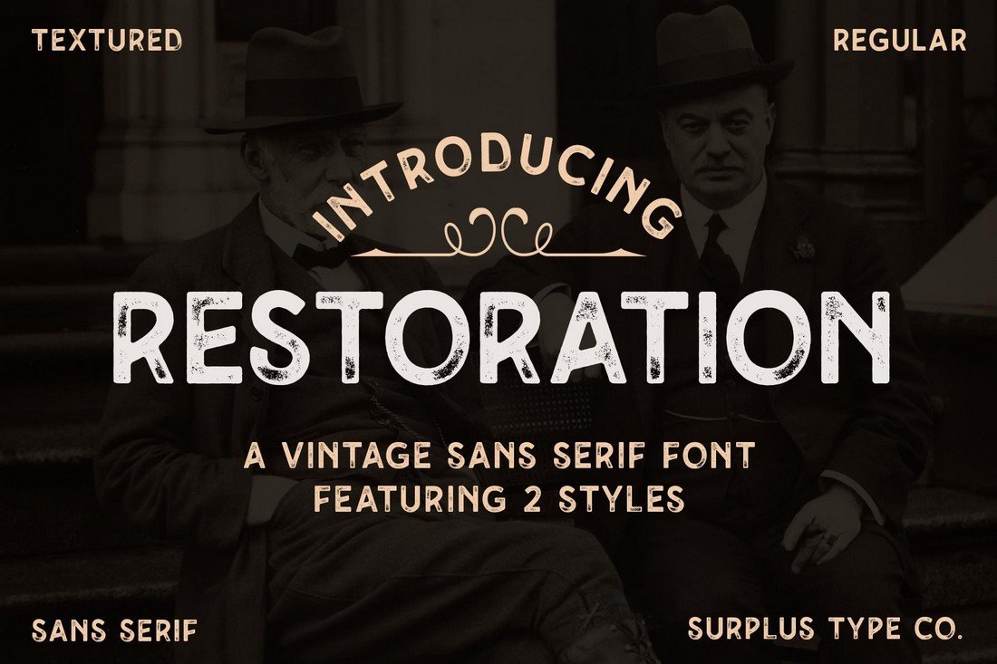 Restoration - Free Vintage Rustic Font